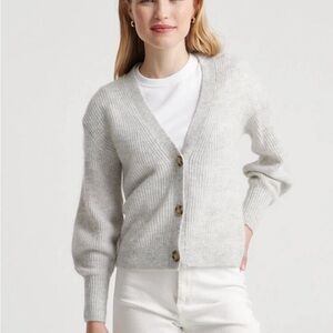 Quince Baby Alpaca Light Gray Women's Cardigan
